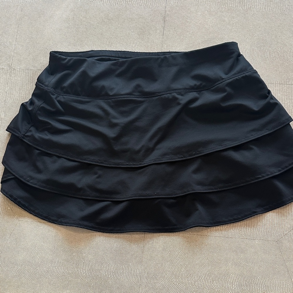 Athleta Black Layered Mini Skirt